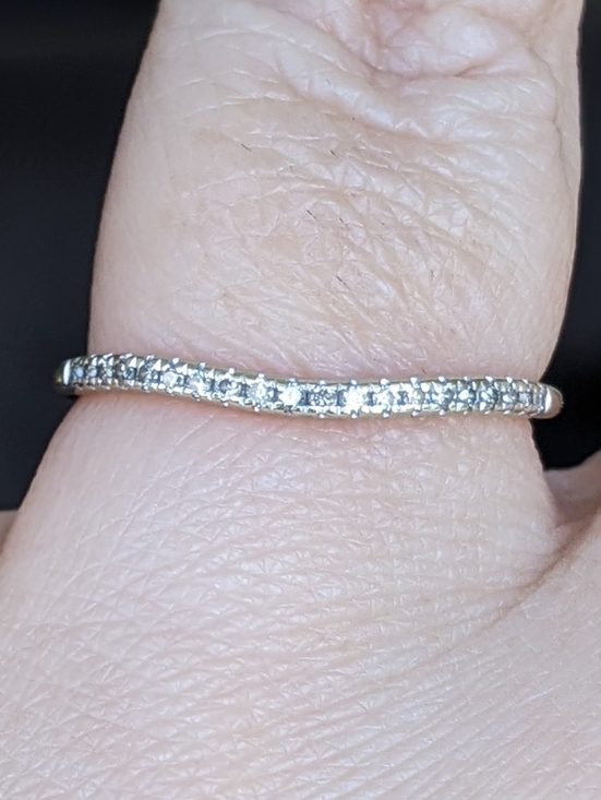 Michael Hill Jewelry - 10K White Gold Diamond Thin Half Eternity Ring